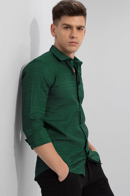 Trio Self Stripe Green Shirt | Relove