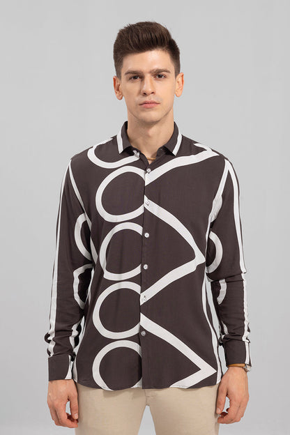 Abstract Circle Brown Shirt | Relove