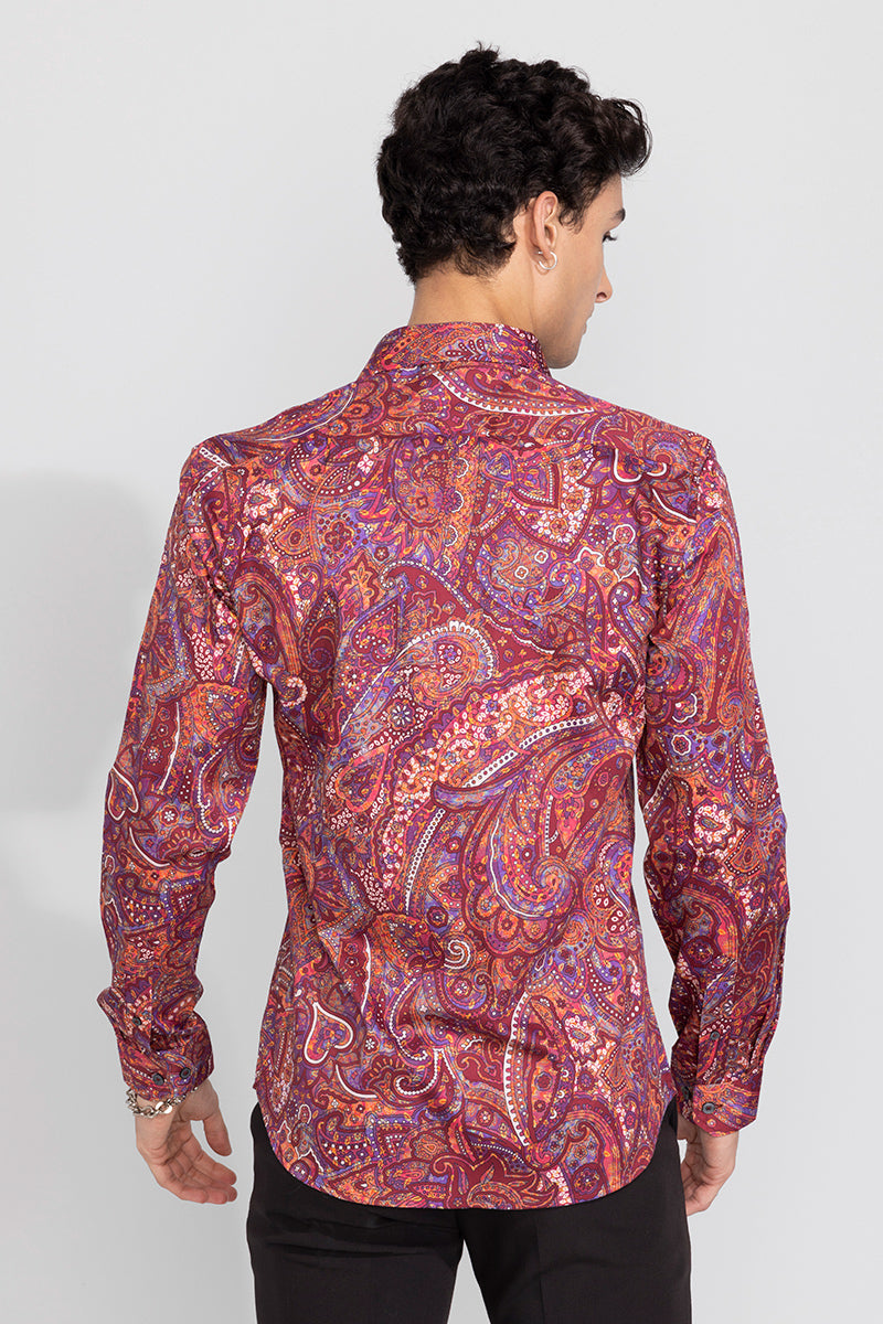 Afghani Paisley Red Shirt | Relove