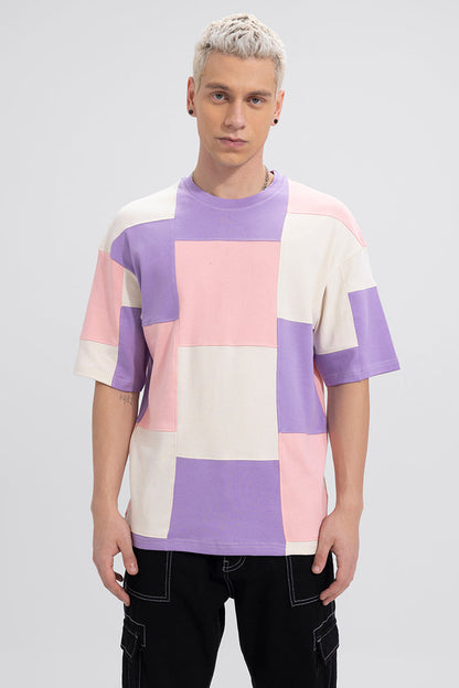 Colour Cut & Sew Pink Oversized T-Shirt | Relove