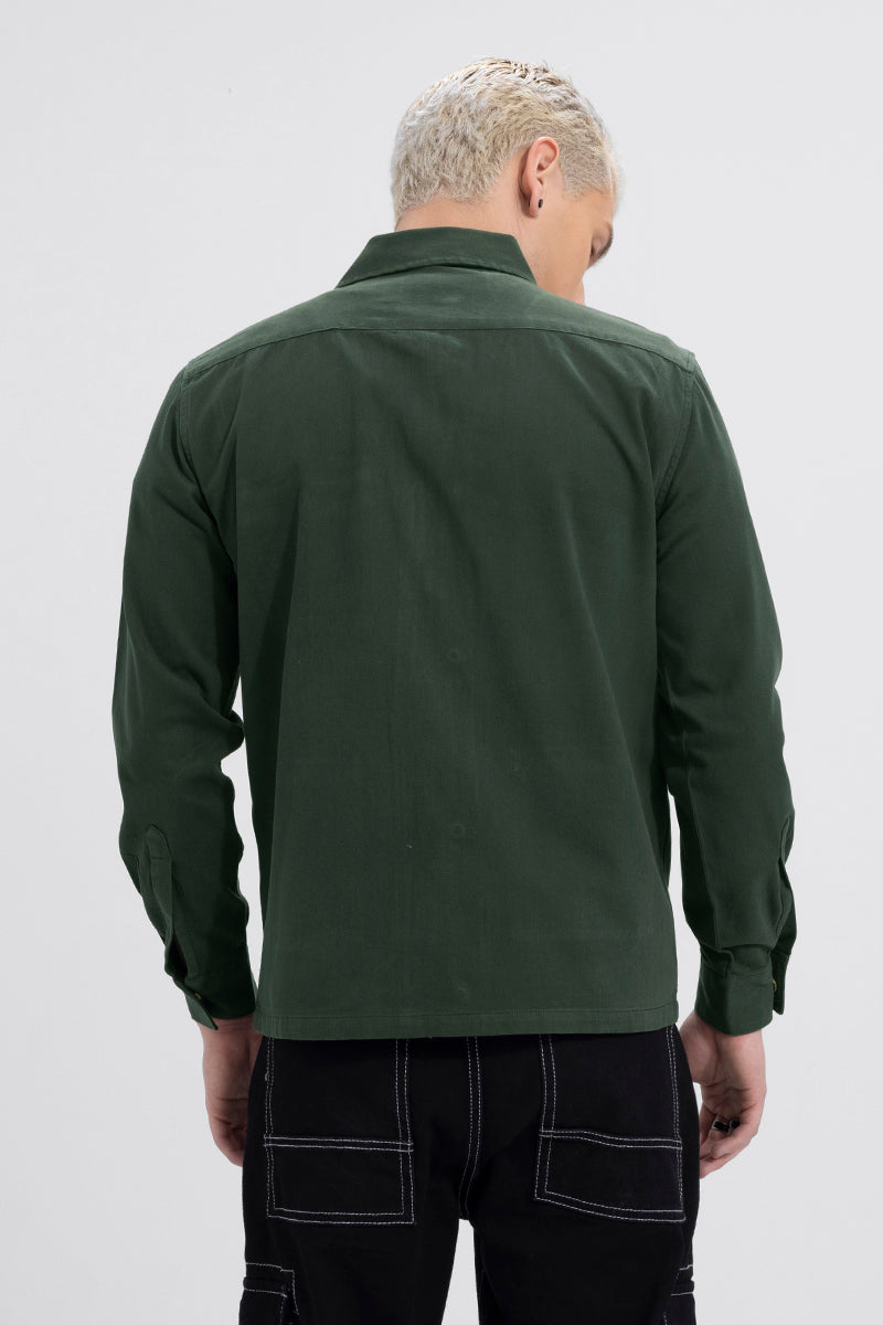 Triple Pocket Dark Green Overshirt | Relove