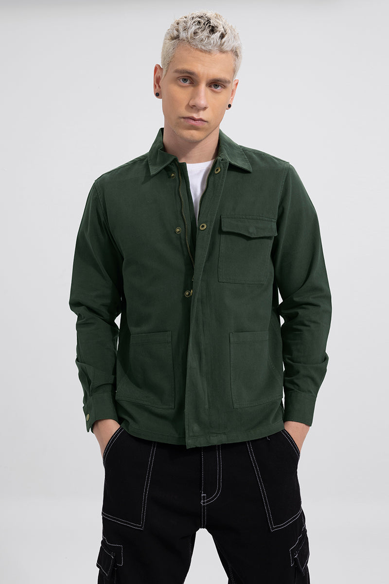 Dark deals green overshirt