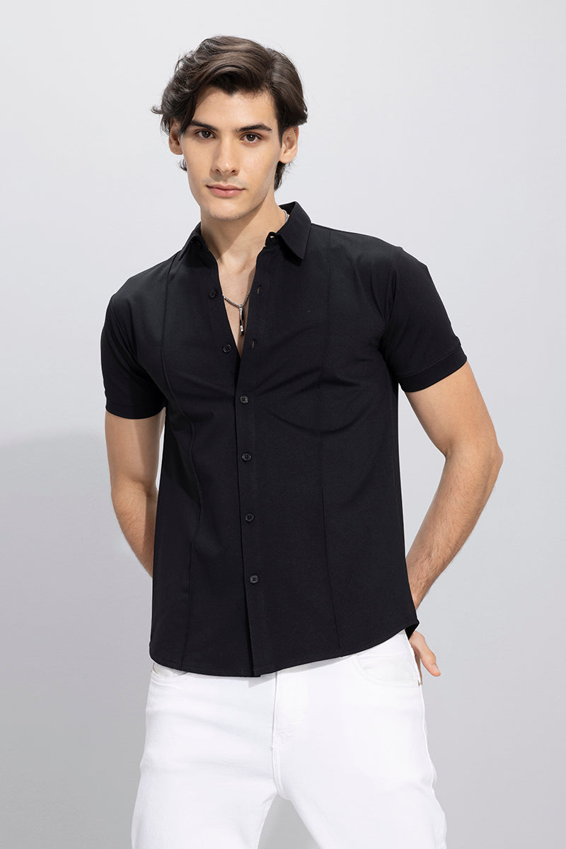 On Pleat Black Shirt | Relove