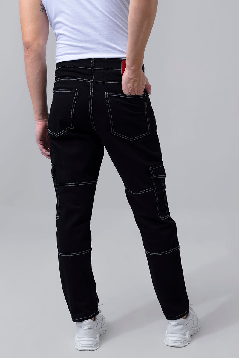 Heft Black Cargo Baggy Jeans | Relove