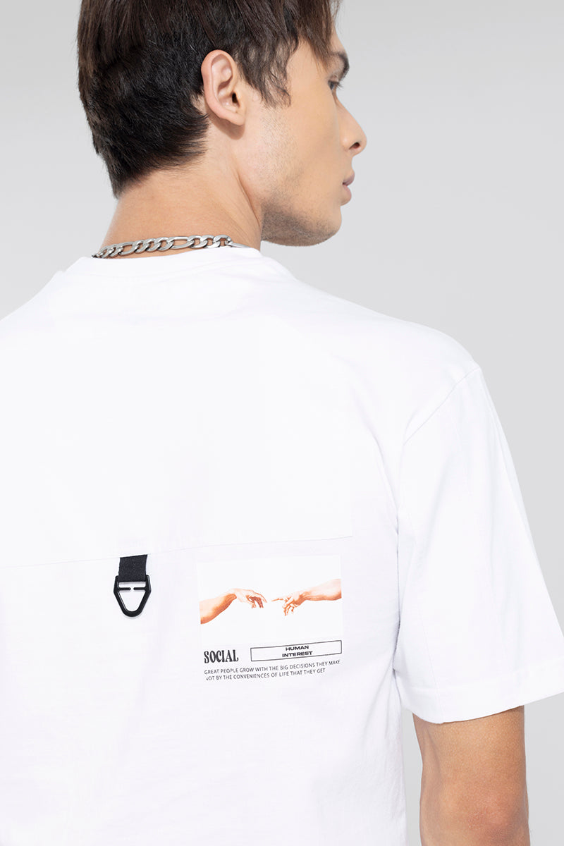 Social Korean Style White T-Shirt | Relove