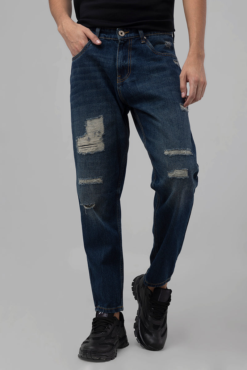 Boozy Grunge Blue Baggy Fit Jeans | Relove