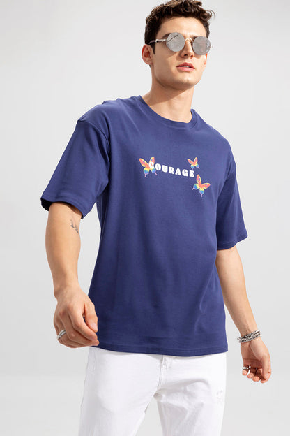 Courage Blue Oversized T-Shirt | Relove
