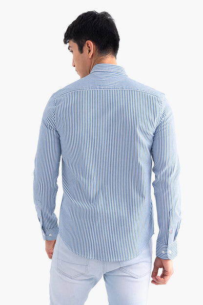 Pin Stripe Blue Shirt | Relove