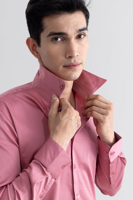 On Loop Peach Satin Stretch Shirt | Relove