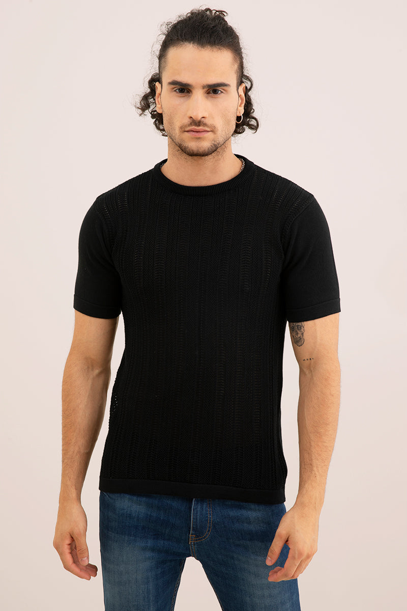 Spry Black T-Shirt - SNITCH