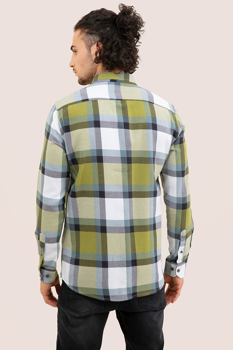 Flannel Check Green Shirt - SNITCH