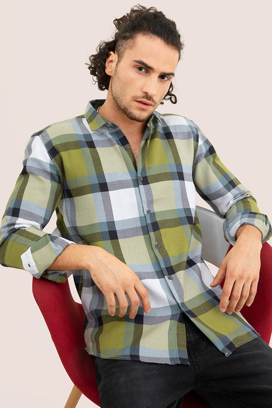 Flannel Check Green Shirt - SNITCH