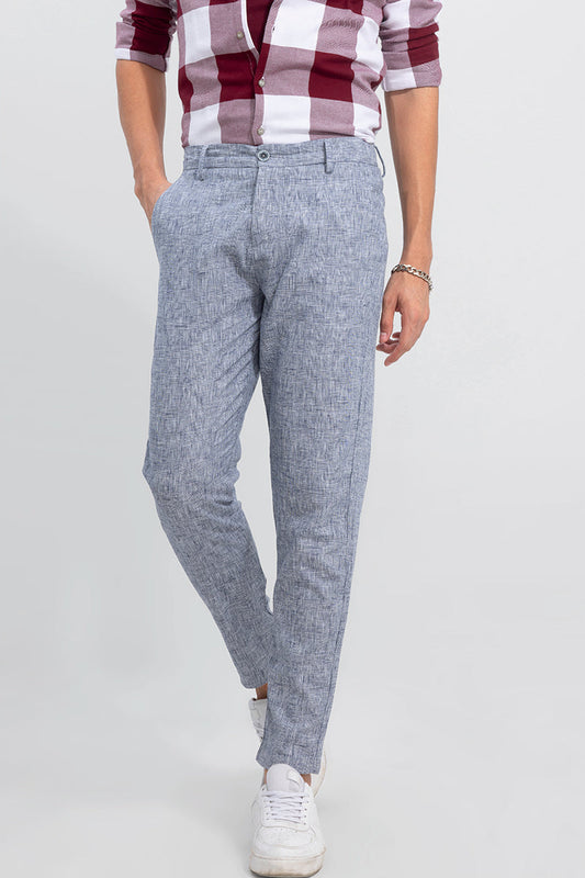 Elegance Cadet Grey Linen Pant | Relove