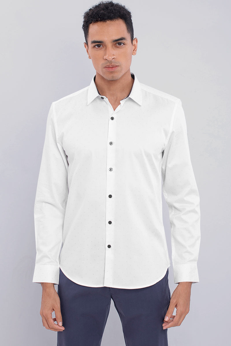 Ellipsis White Shirt - SNITCH