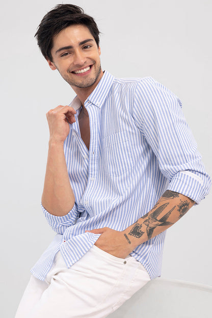 Simple Stripe Blue Shirt | Relove