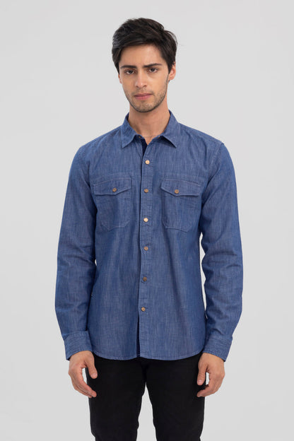Planim Blue Denim Shirt | Relove