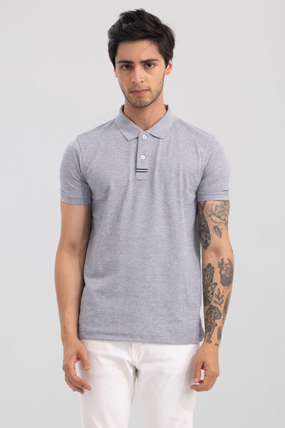 Felix Stone Grey Polo T-Shirt | Relove