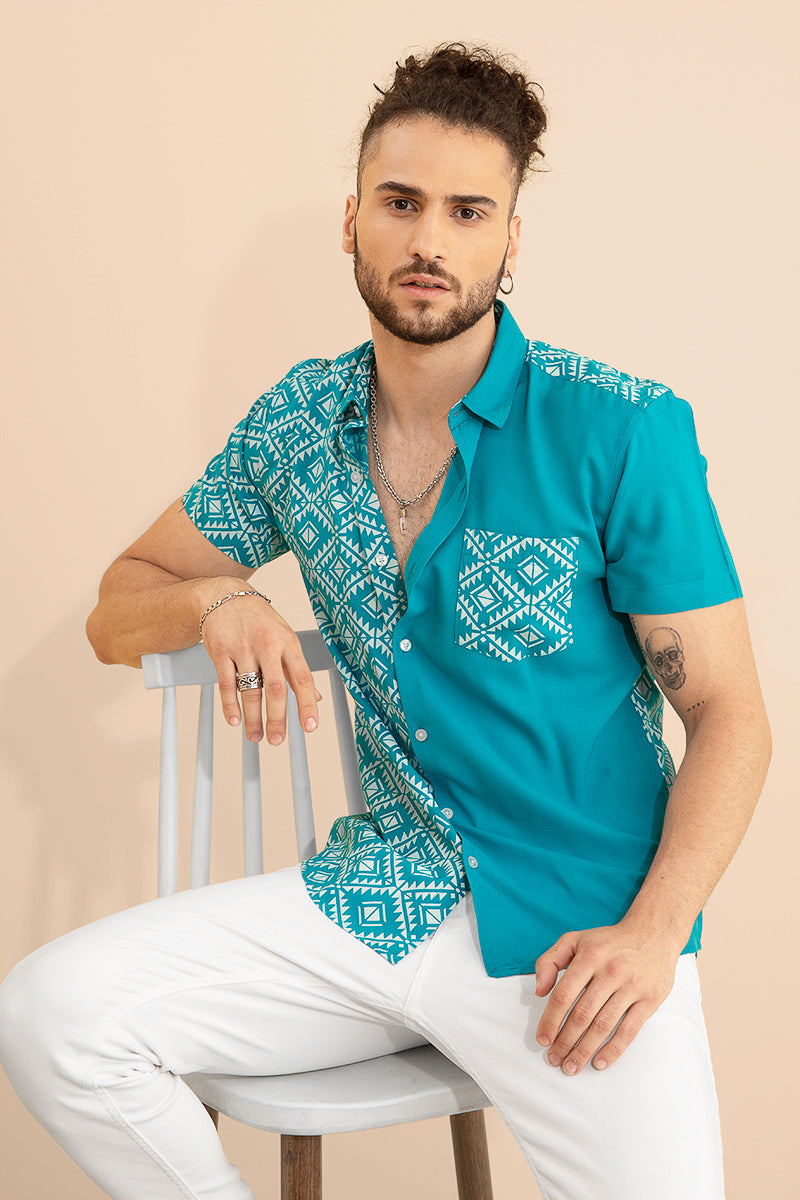 Tribe Teal Blue Shirt | Relove