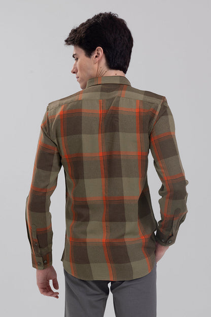 Cross Checks Brown Shirt | Relove