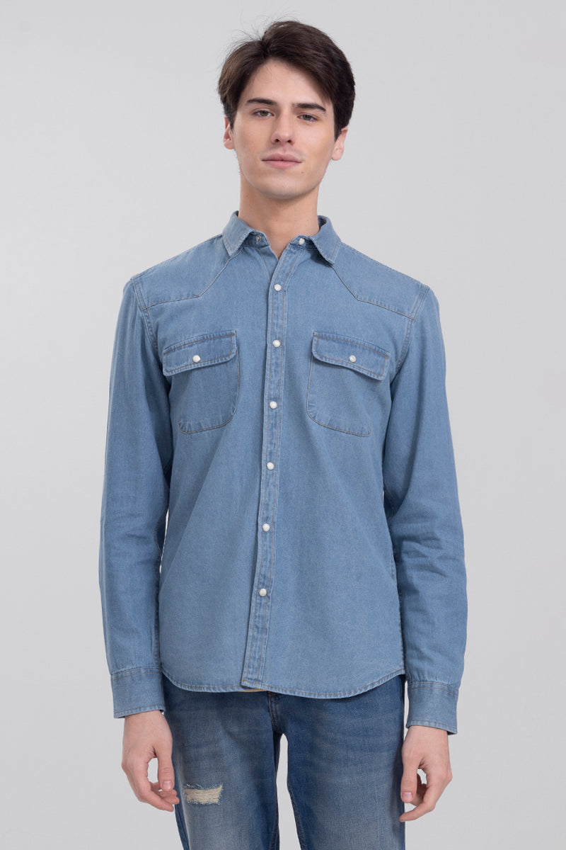 Verdugo Denim Shirt - Light Blue Wash | Fashion Nova, Mens Shirts | Fashion  Nova