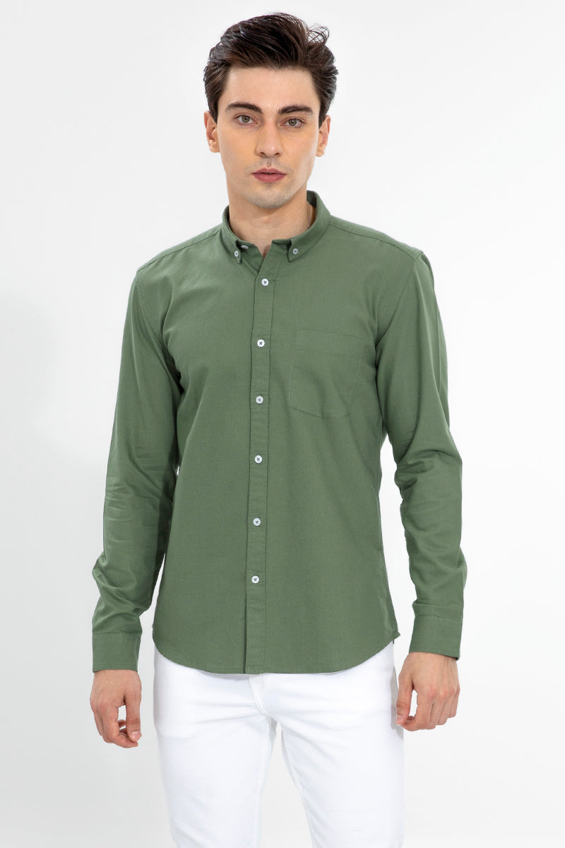 Soft-Hue Green Shirt - SNITCH