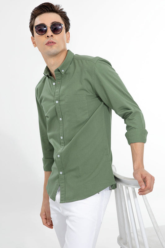 Soft-Hue Green Shirt - SNITCH