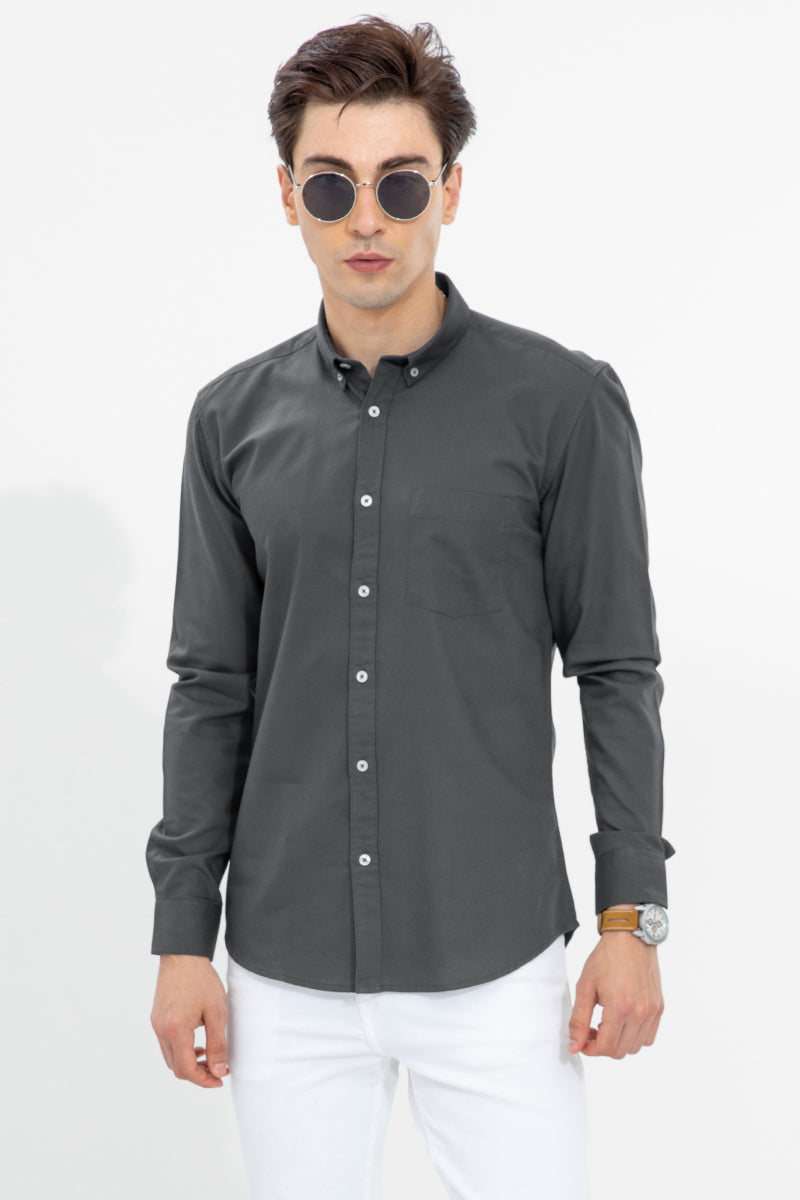 Soft-Hue Slate Grey Shirt - SNITCH