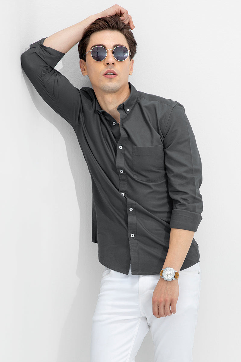 Soft-Hue Slate Grey Shirt | Relove