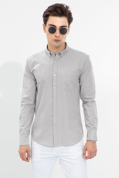 Soft-Hue Grey Shirt - SNITCH