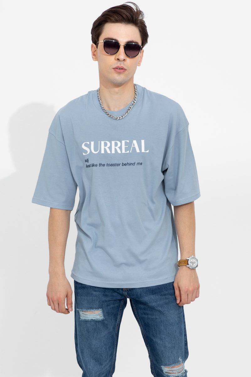 Surreal Ash Blue T-Shirt - SNITCH