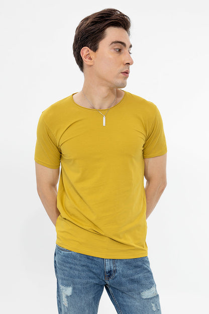 Raw Edge Mustard T-Shirt - SNITCH