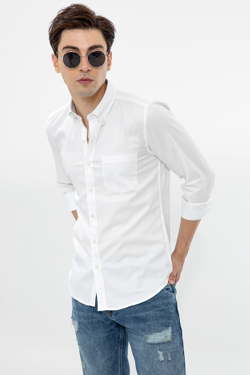 Soft-Hue White Shirt - SNITCH