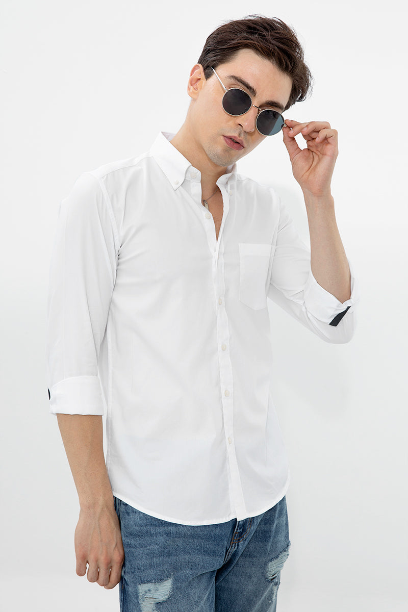 Soft-Hue White Shirt - SNITCH