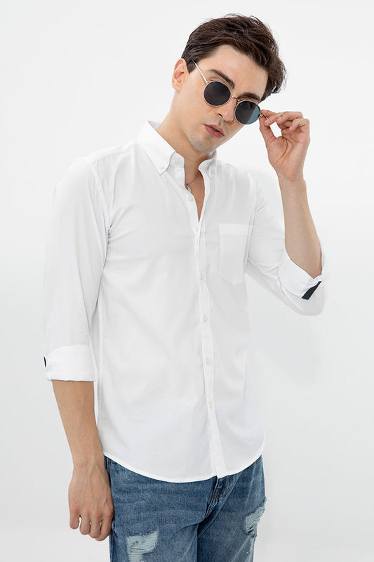 Soft-Hue White Shirt - SNITCH