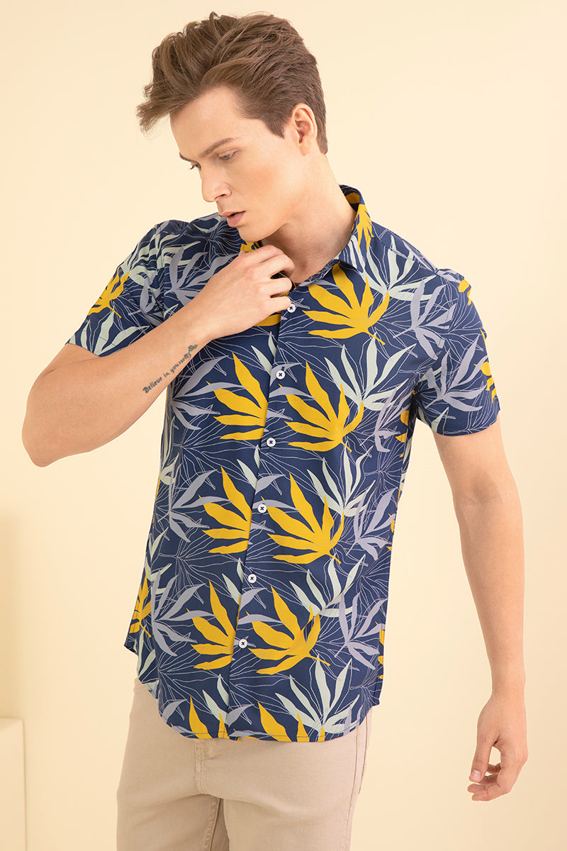 Hawaiian Navy Shirt - SNITCH