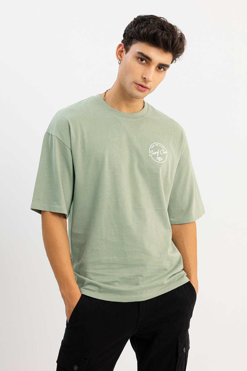 Surf Club Green Oversized T-Shirt | Relove