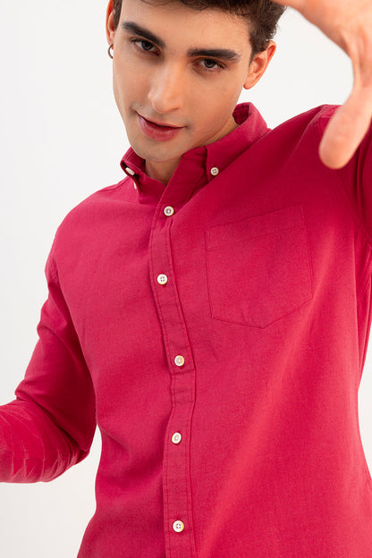 Trig Red Linen Shirt | Relove