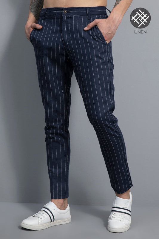 LitLin Navy Stripe Pant - SNITCH