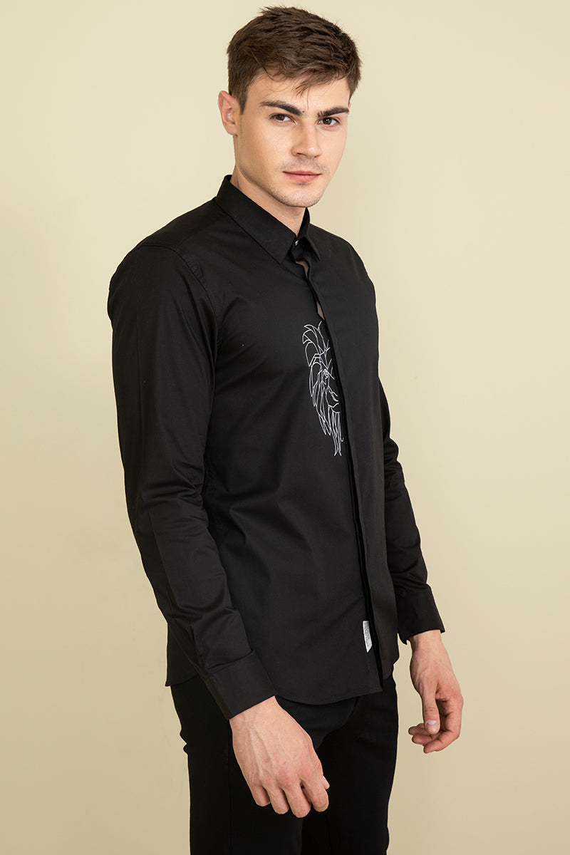 Leo Black Lion Shirt - SNITCH