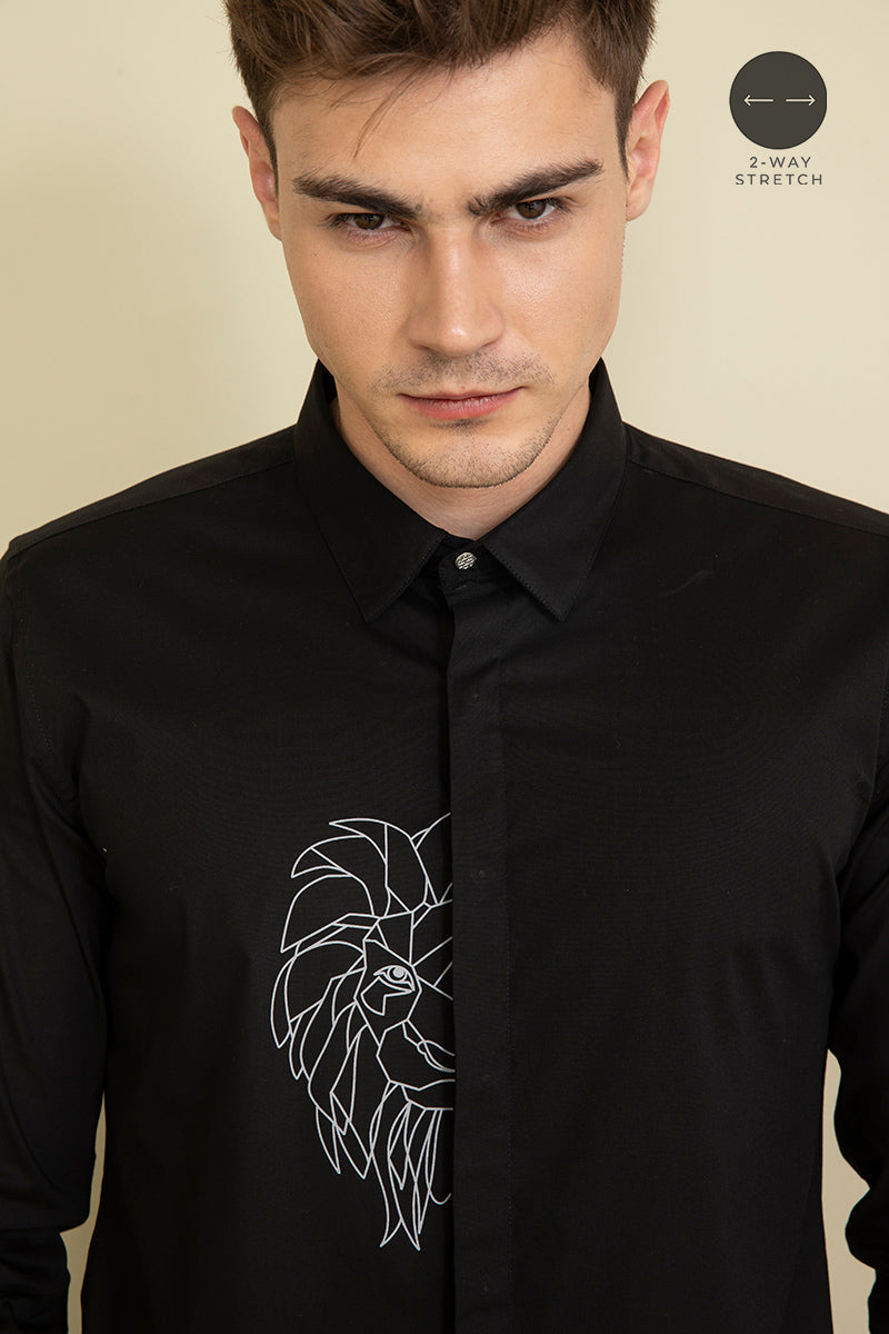 Leo Black Lion Shirt - SNITCH