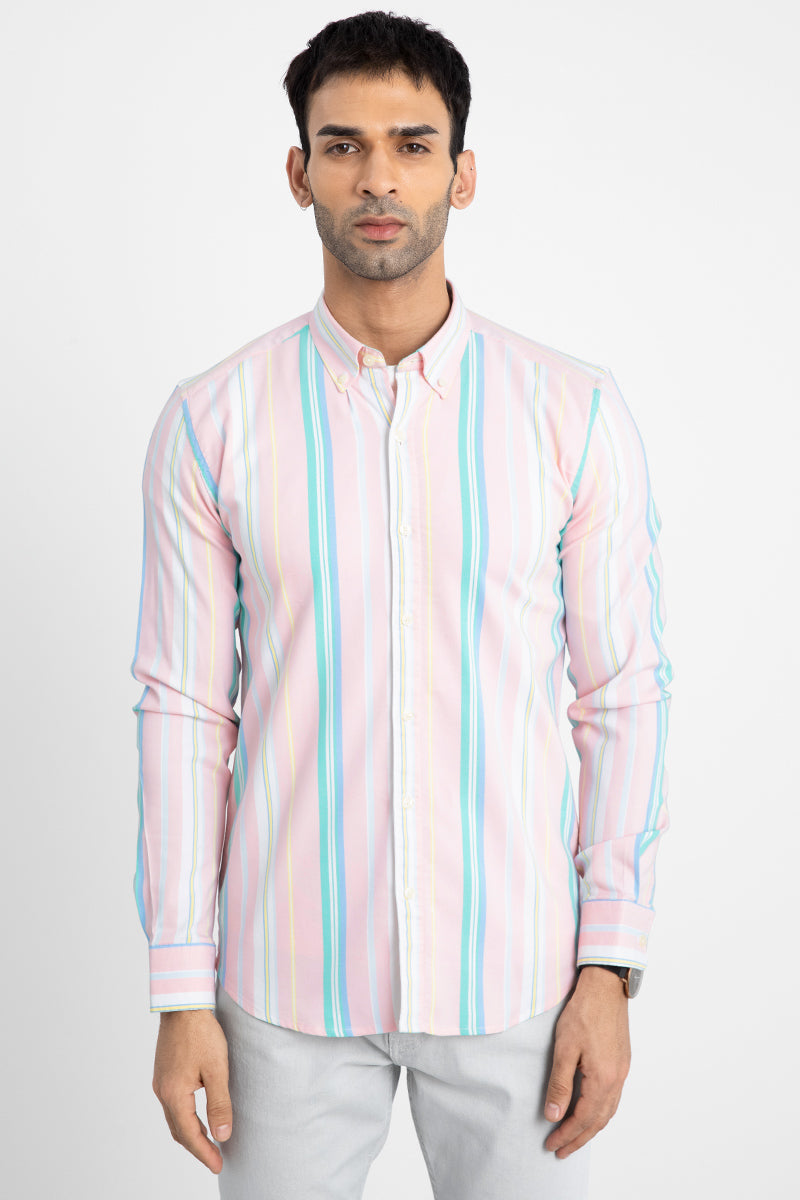Avant Stripe Pink Shirt - SNITCH