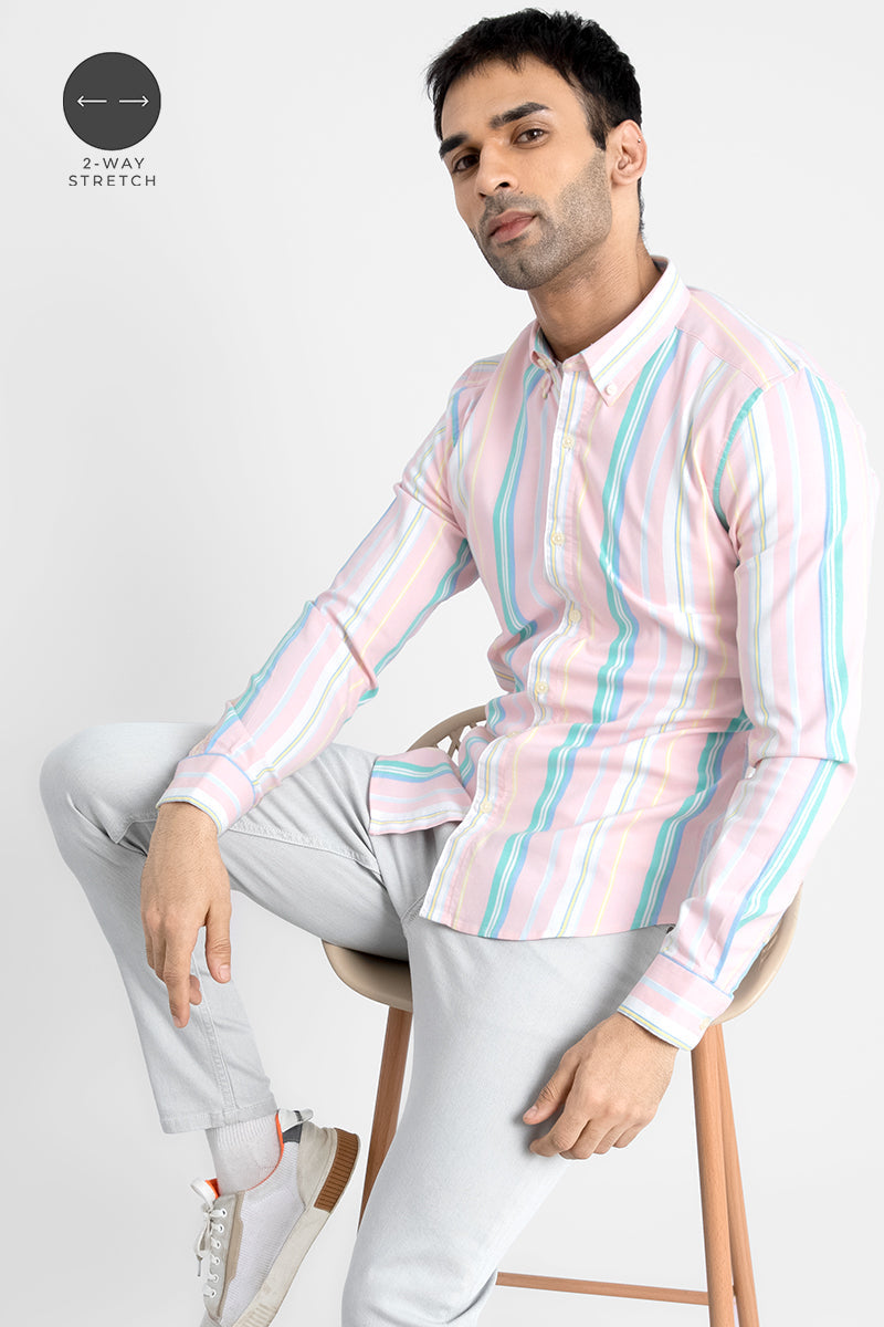 Avant Stripe Pink Shirt - SNITCH