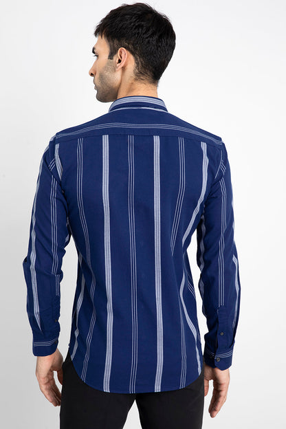 Space Stripe Navy Shirt - SNITCH