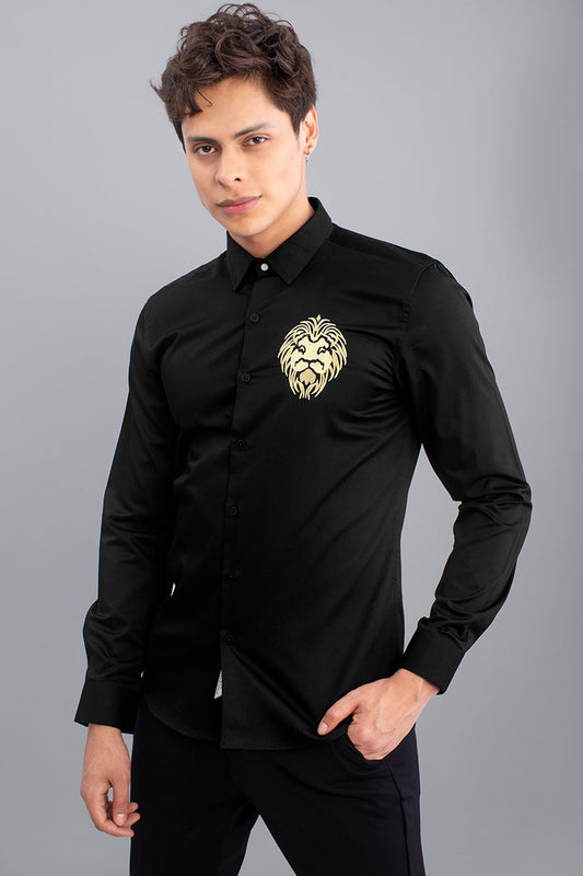 Masai Lion Black Shirt - SNITCH