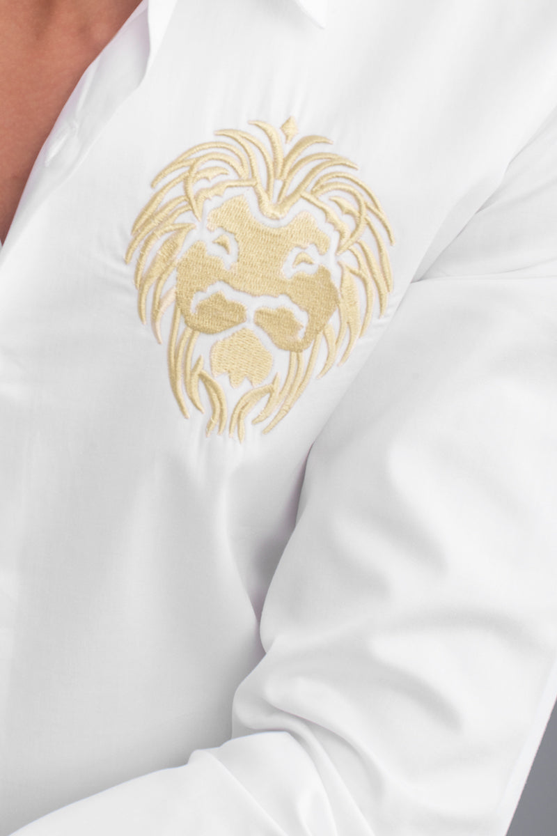 Masai Lion White Shirt - SNITCH