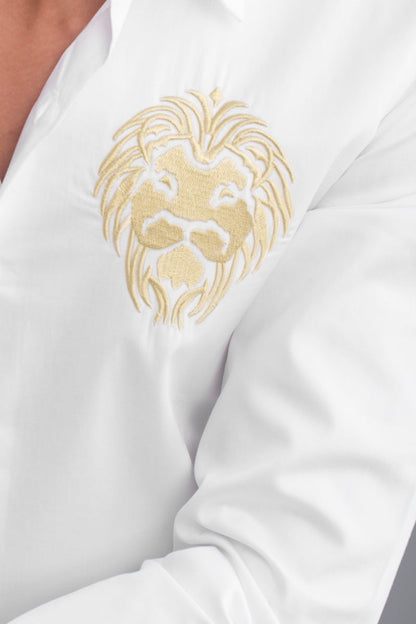 Masai Lion White Shirt - SNITCH