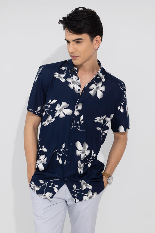 Leaves Navy Shirt | Relove