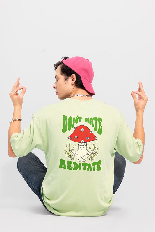 Don't Hate Green Oversized T-Shirt | Relove