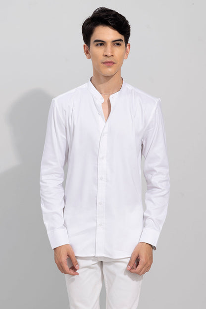 Standup Collar White Shirt | Relove