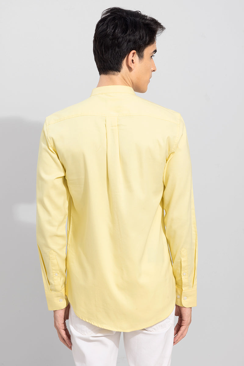Standup Collar Yellow Shirt | Relove